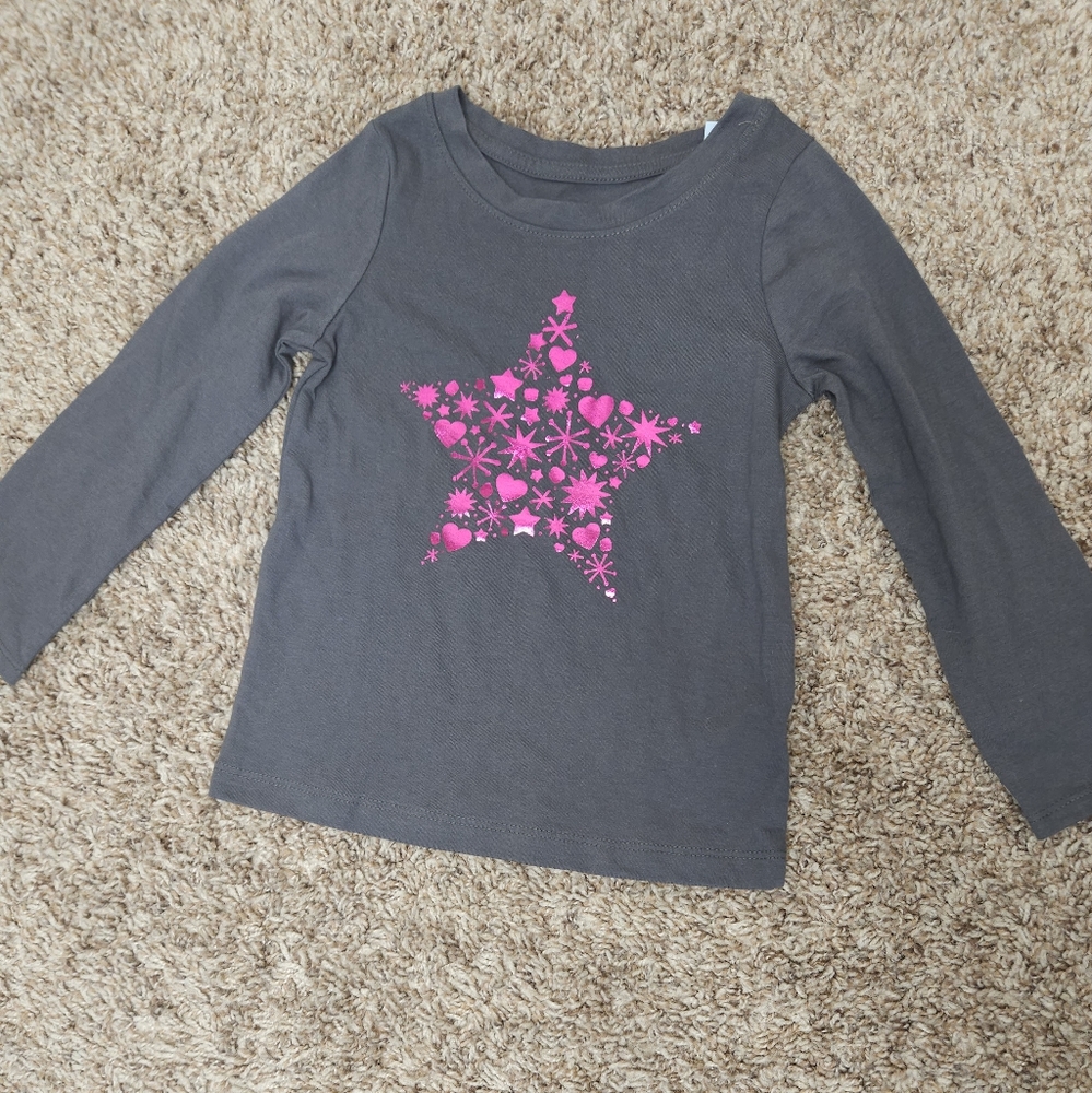 NWT Cat and Jack Star Graphic Long Sleeve TShirt - Picture 1 of 4